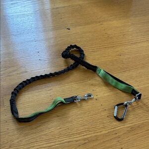 Green and Black Bungee Dog Leash